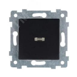 Аксиома Механизм выключателя одноклавишного скрытой установки со светоиндикацией С110-448 Антраци 121038 Кунцево