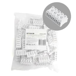 Монтажная пружинная клемма STEKKER для подключения фазных проводников 5 полюса без креплений LD2944005 32956