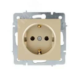 VESNA Розетка с/з ПБТ золото