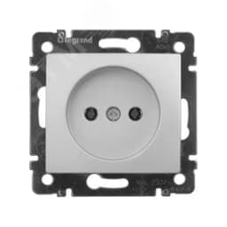 VALENA Розетка в рамку 16А алюминий 770116 LEGRAND