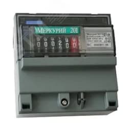 Счетчик электроэнергии Меркурий 201.5 однофазный однотарифный, 5(60), кл.точ. 1.0, D, ЭМОУ, имп. выход