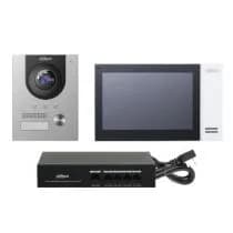 Комплект DHI-VTO2201F-P+DHI-VTH2421FW-P+DH-PFS3005-4ET-36E Врезной монтаж Dahua DHI-KTP01L(F)