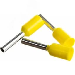Наконечник штыревой втулочный изолир F-8 мм 1 кв мм (НШВи 1.0-8) желтый, REXANT