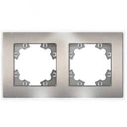 Афина рамка стеклянная двухместная универсальная, мокко (еврослот)