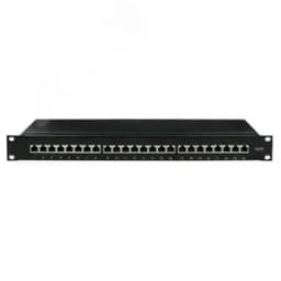 Патч-панель 19".1U. CAT6. 24 порта RJ45. экранированная