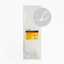 Хомут нейлоновый 4,7x400 мм, d пучка max 105 мм, нагрузка 22 кг, белый (100шт в упак),