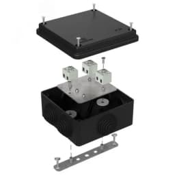 Коробка огнестойкая разветвительная для о/п двухкомпонентная 60-0210-FR6.0-4-4-Р Е15-Е60 RAL7035 80х80х40