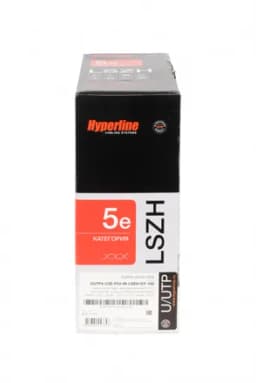 Кабель витая пара Hyperline UUTP4-C5E-P24-IN-LSZH-GY-100 (100 м)