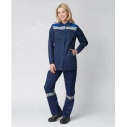 Костюм женский Весна-1 СОП NEW (ткань Смесовая,210) брюки, темно-синий васильковый, 52-54 170-176