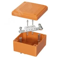 Коробка пластиковая FS с гладкими стенками и клеммниками  IP56 100х100х50мм  4р  450V 6A  4мм.кв