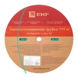 Термоусаживаемая трубка ТУТ нг 2/1 зелёная рулон EKF PROxima