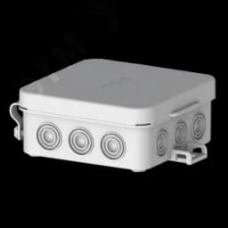 Коробка распаячная ОУ 97х80х35мм уст.лапки 12 мембр.вводов полип.серая IP55