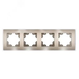 Афина рамка стеклянная четырехместная универсальная, шампань (еврослот)